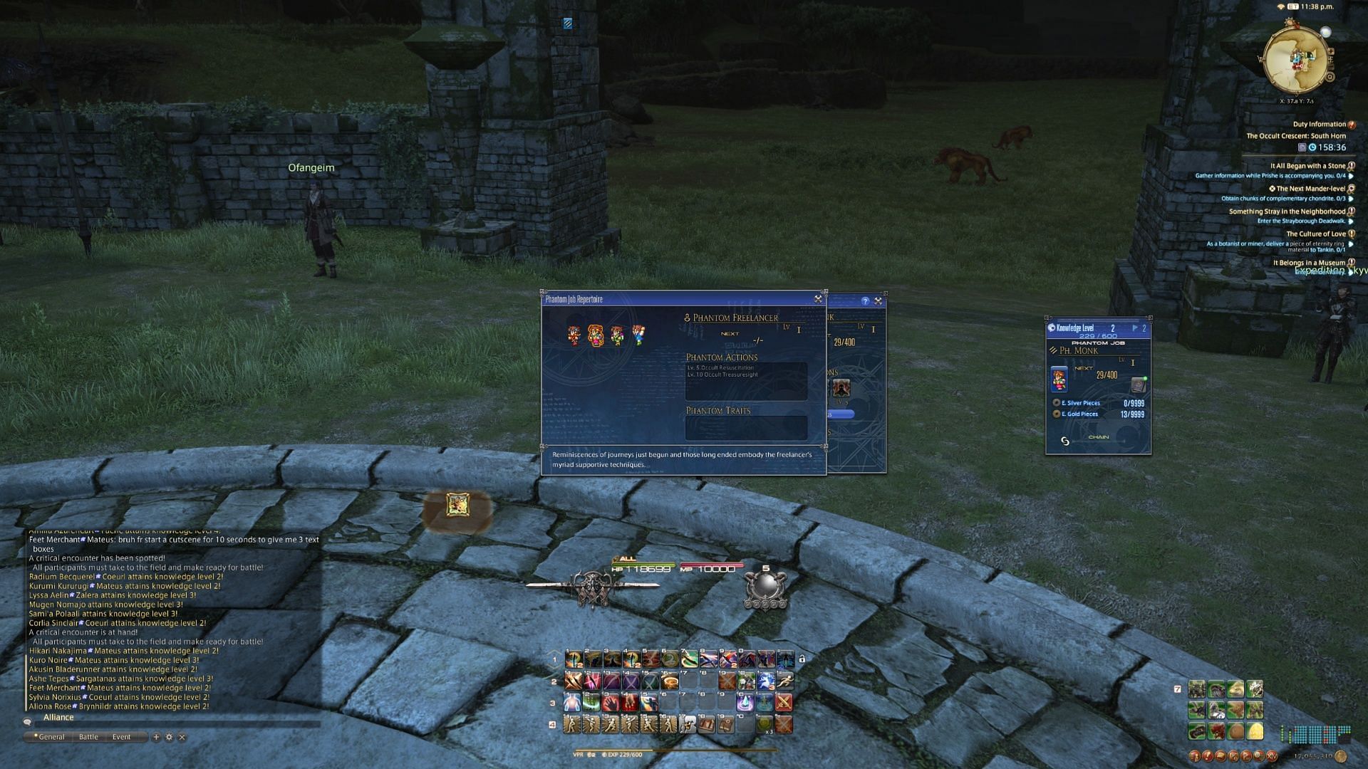 At first, you just have the Freelancer, but it won't take long to get other Phantom Jobs (Image via Square Enix)
